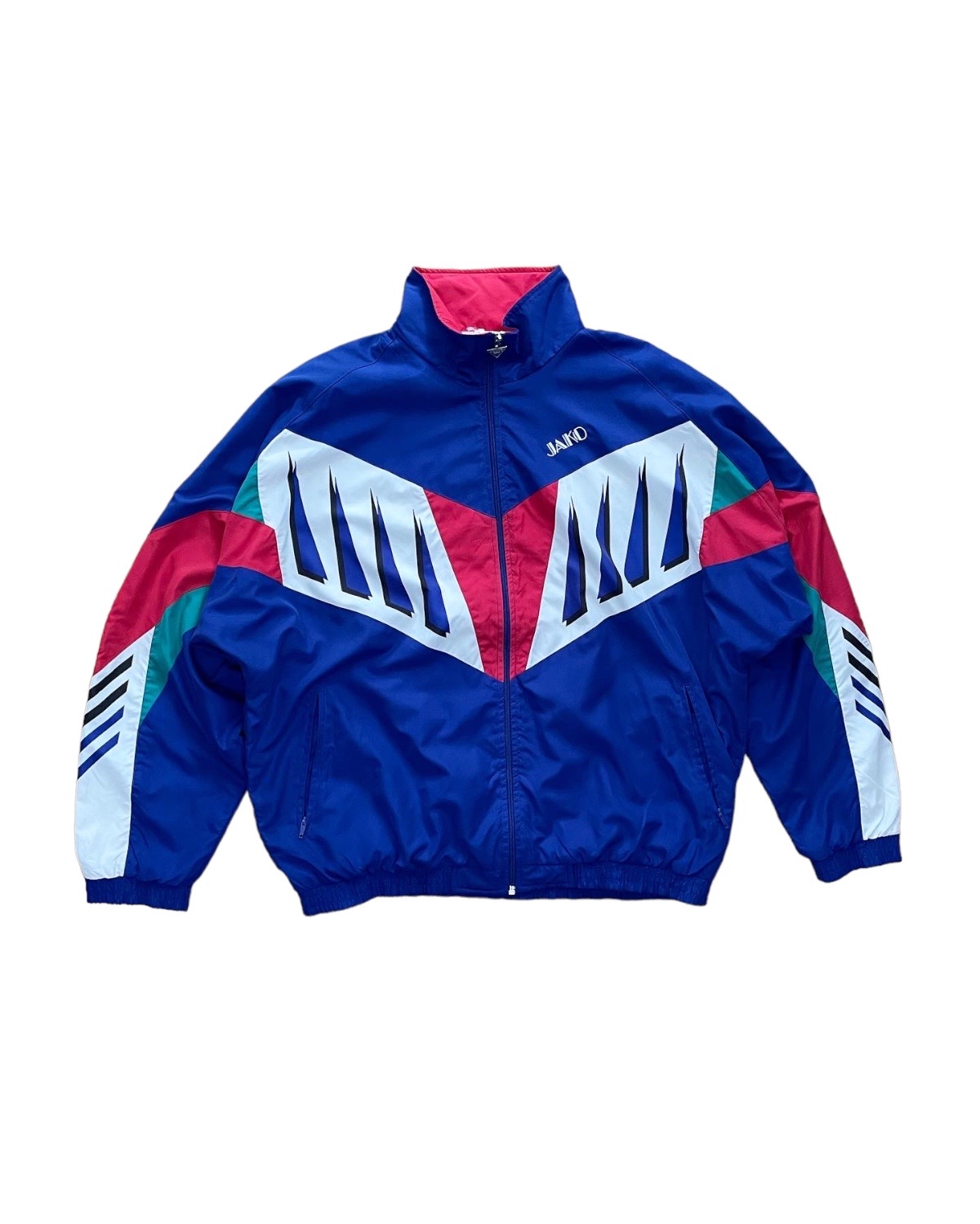 Vintage JAKD sports German colorblocked high neck oversized track jacket