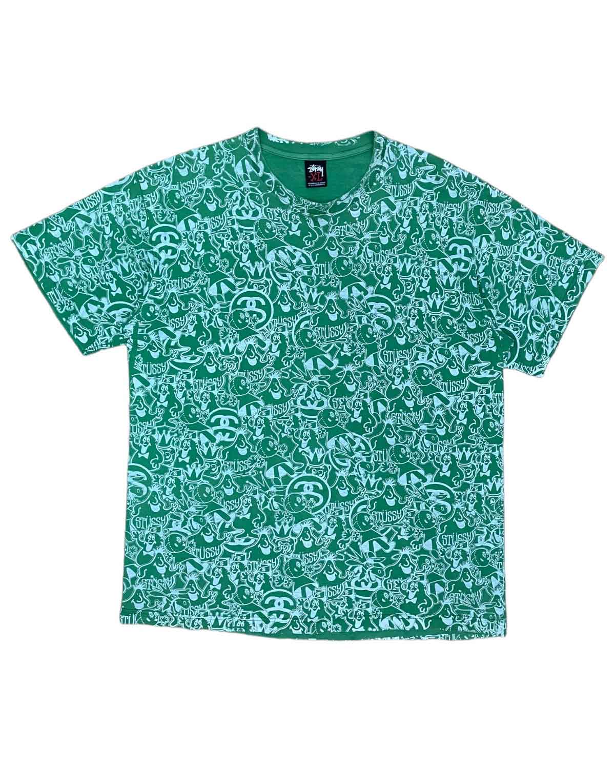 Vintage 90's Stussy all over doodle print tee